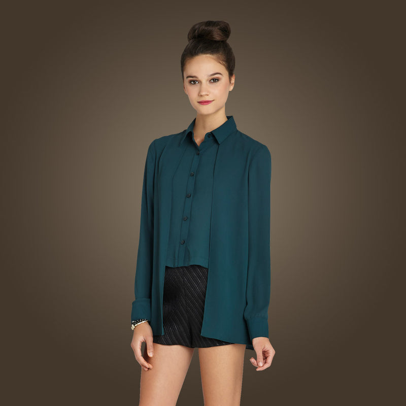 Double Layer Long Sleeve Blouse
